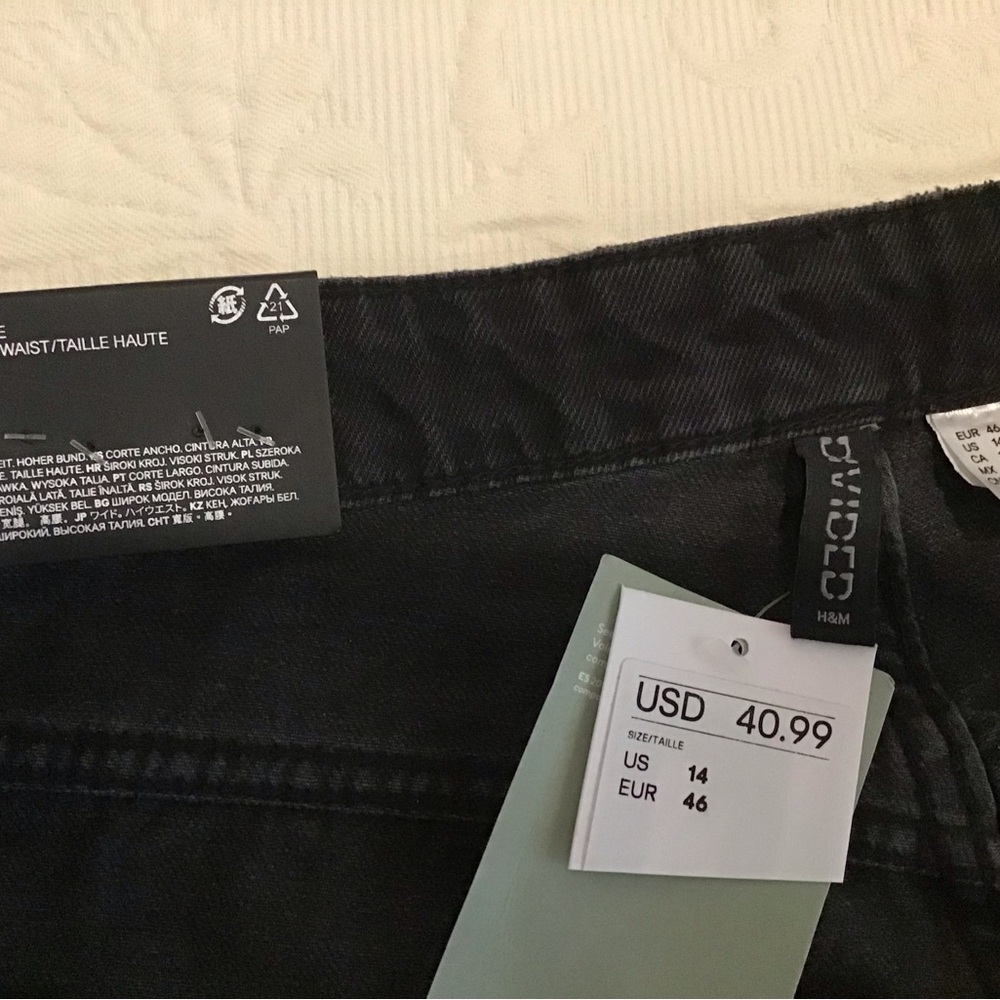 H&M Wide leg black jeans - Picture 5 of 6